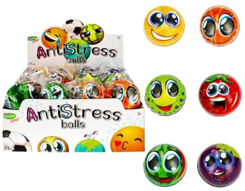 Anti-Stress-Ball 7 cm, Obst-Mix – Mega Creative Produktbild 