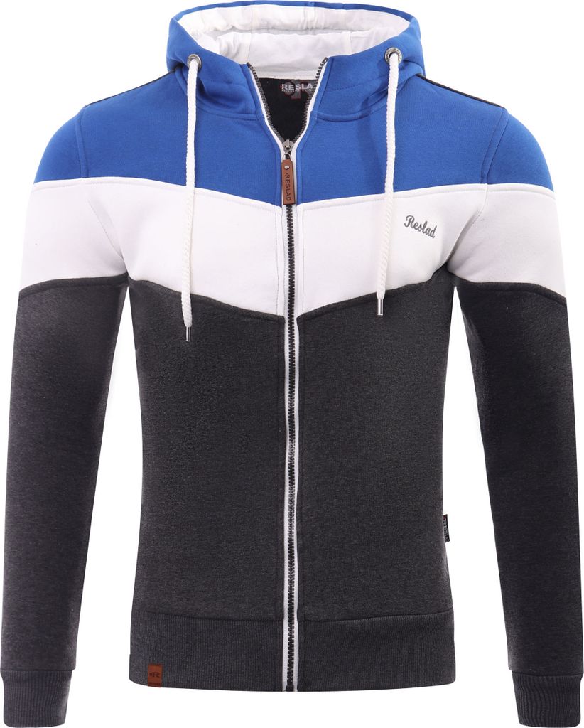 Reslad Sweatjacke Zipper RS-1007 Blau-Anthrazit L Produktbild 