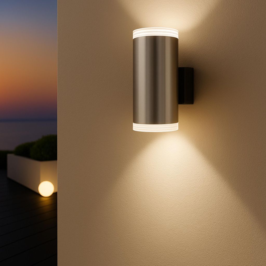 MeLiTec LED-Wandleuchte, Up- and Down-Light rund, matt Produktbild 