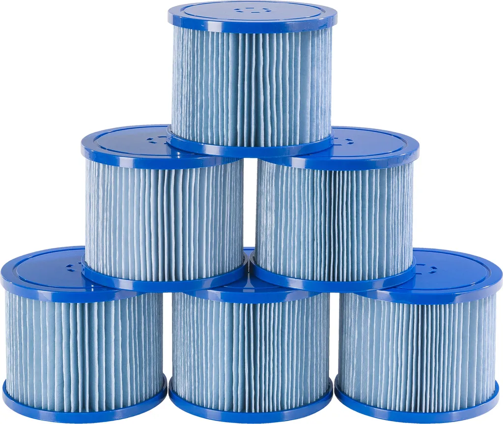 AREBOS filtro per piscina 6x cartucce | filtro per spa e idromassaggio | blu