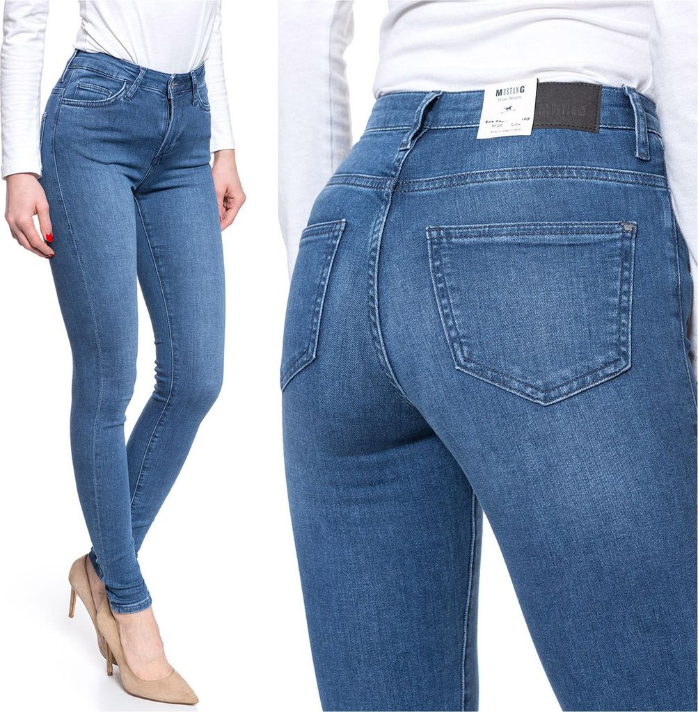 MUSTANG, Damen Jeanshose, Skinny fit, ZOE SUPER SKINNY, W25 L32, Blau, Jeans, baggyjeans, buggy
