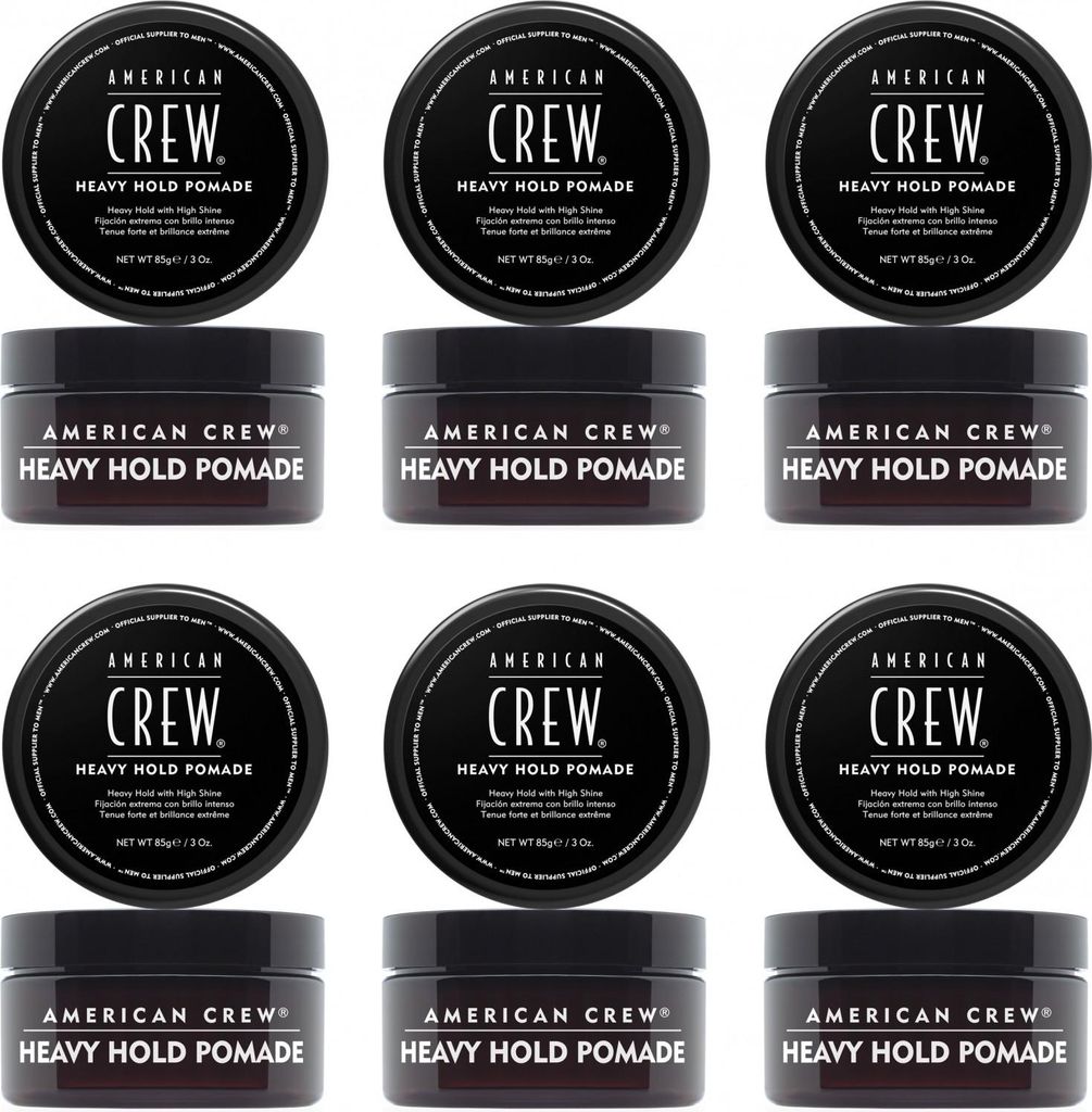 American Crew Heavy Hold Pomade 6 x 85 g Haarwachs Stylingwax ultrastarker Halt Set
