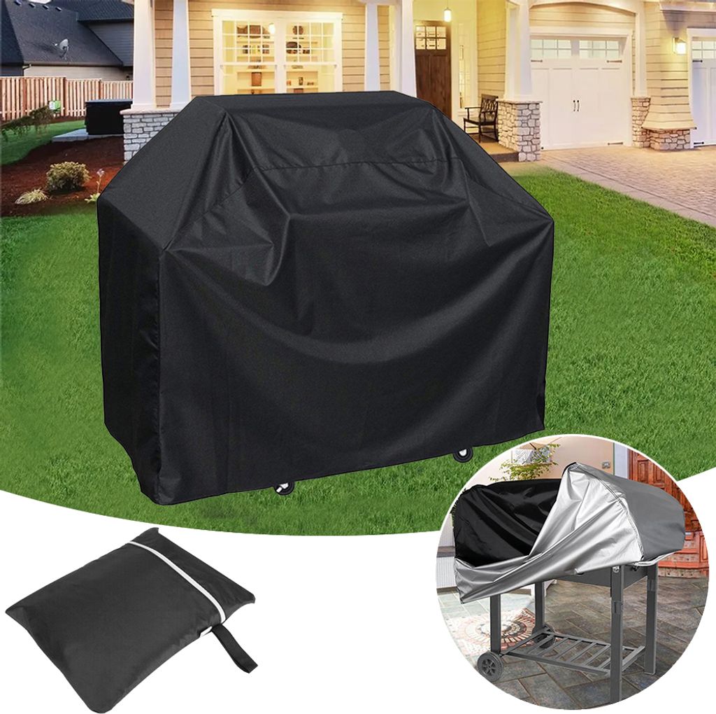 Wasserdicht Grillabdeckung Grill Abdeckhaube Gasgrill Cover BBQ Grill Schutzhülle Schutzabdeckung Schutzhaube, Größe: C-170x61x117cm