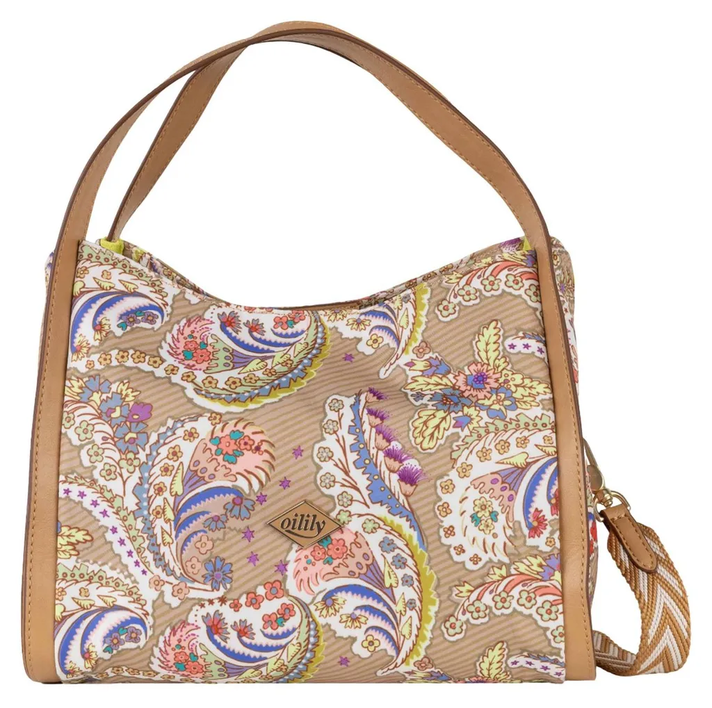 Sac à main coloré au design imprimé floral et finitions dorées