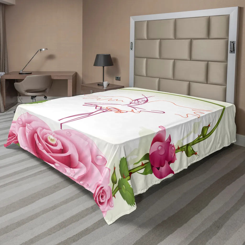 Drap de Dessus Décoratif Grand Format 266x260 Paysage Océan et Couchant