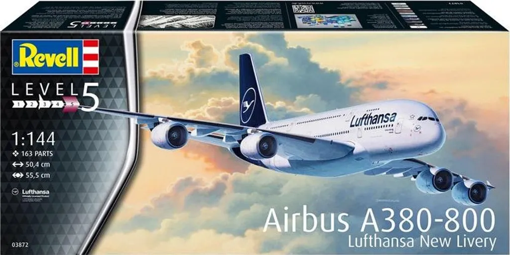 Objet Déco Aviation : Maquette Airbus A380-800 Lufthansa 1:144 à Monter