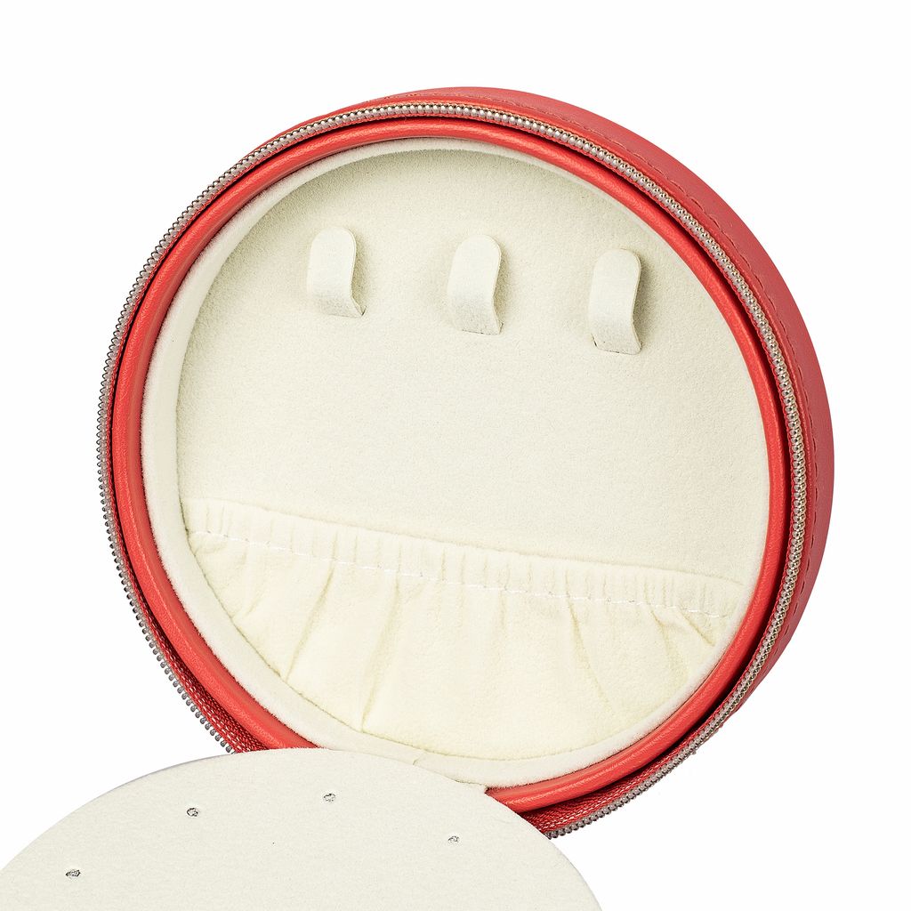 Scatola Portagioie Da Viaggio Rosa In Pelle PU - Organizer 3 Strati Per Anelli, Orecchini E Collane