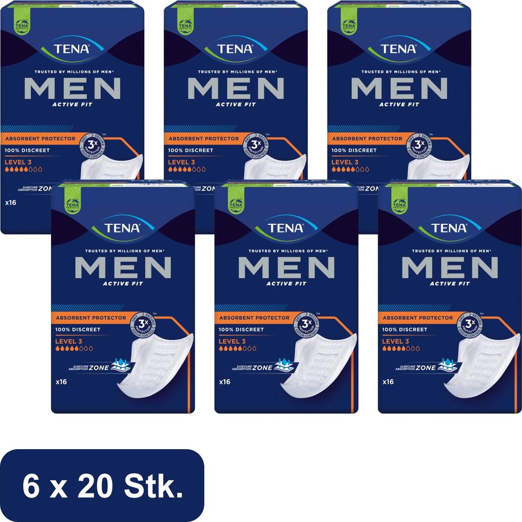 TENA Men - Active Fit Level 3 - 6x16 Stk. Produktbild 