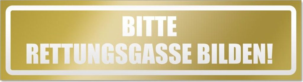 Bitte Rettungsgasse bilden invertiert Magnetschild Schild magnetisch