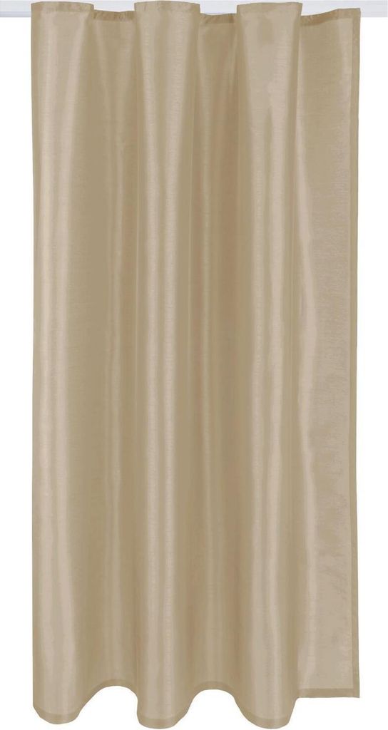 Gardine Alessia blickdicht mit Kräuselband, Maße: 140x1745cm, Farbe: Taupe