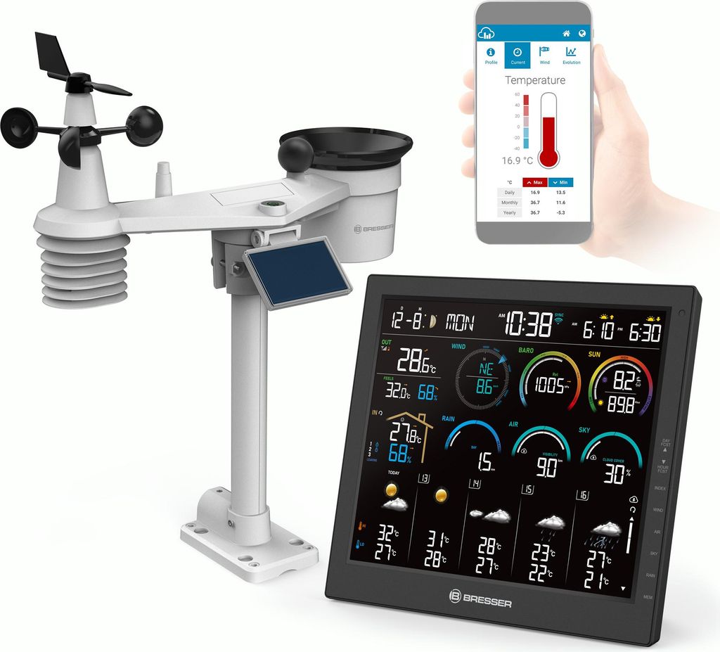 4CAST 10" WLAN Wetterstation inkl. 8-in-1 Sensor