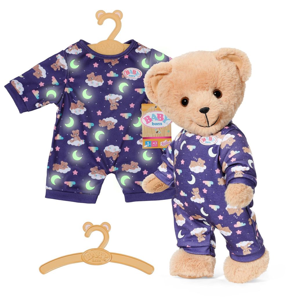 BABY born Teddy Schlafanzug, leuchtet im Dunkeln, für 43 cm Puppen und Teddy