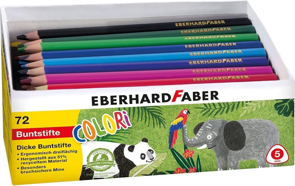 EBERHARD FABER Dreikant-Buntstift COLORI Jumbo 72er Box