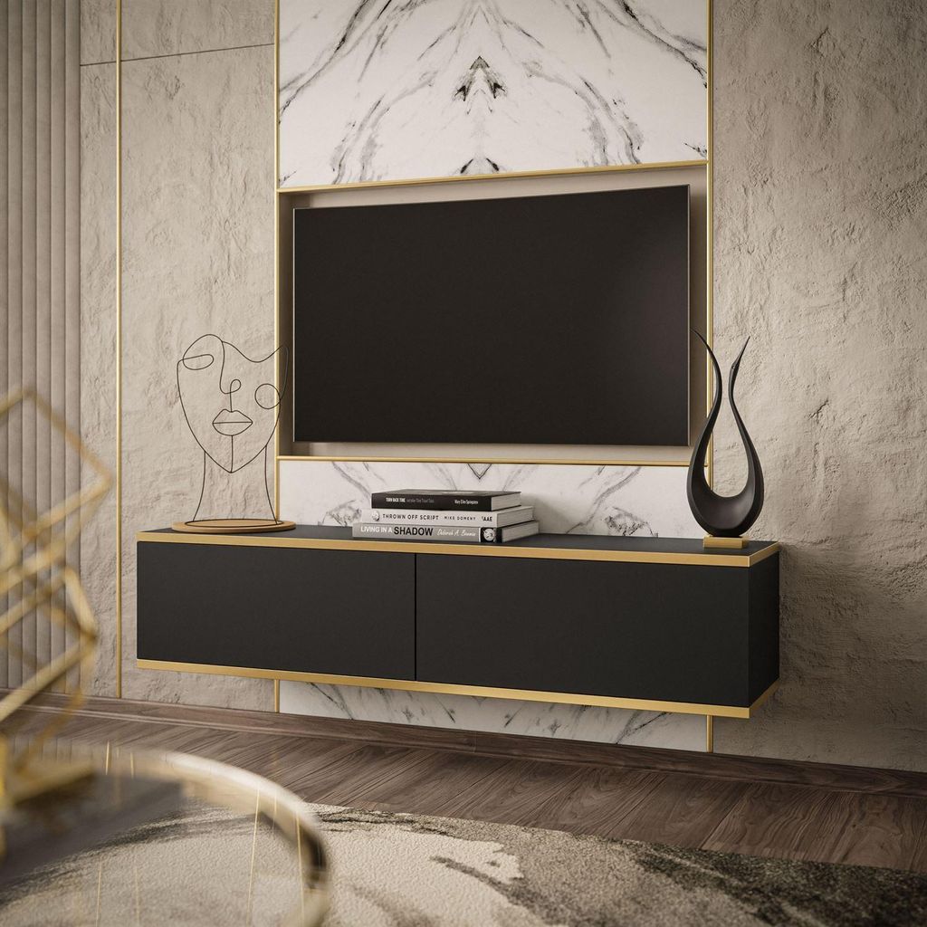 RTV Hängeschrank OXFORD 135 cm schwarz
