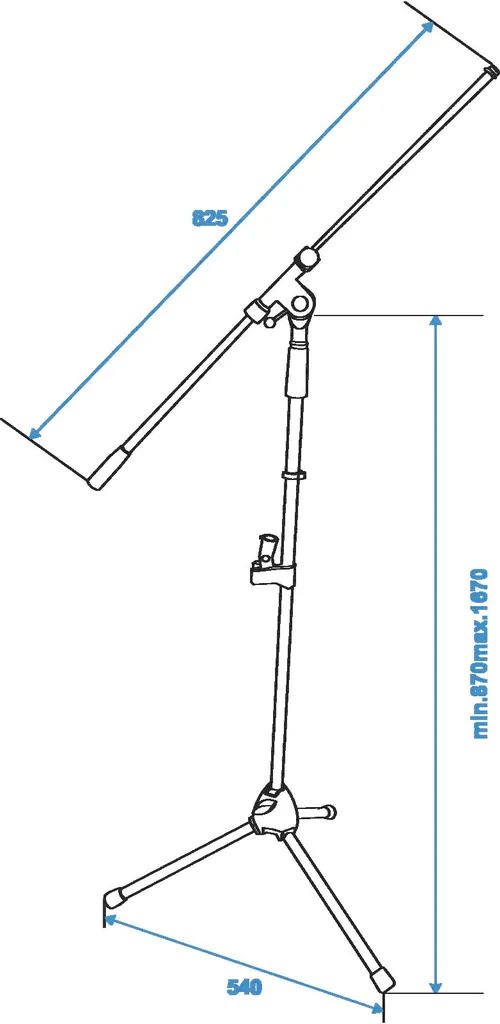 Pied de Microphone Robuste Omnitronic 60005844 avec Bras Articulé - 3