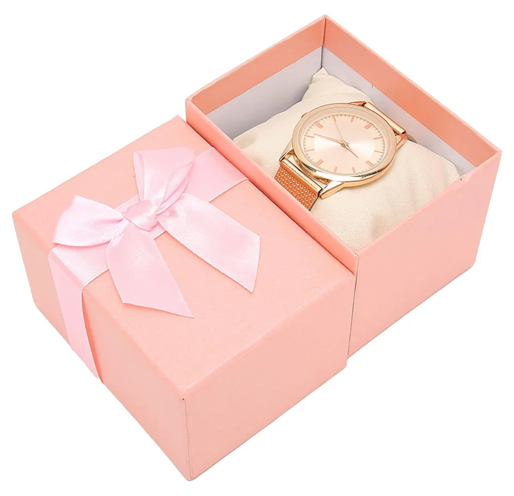 Boîte à montre anti-rayures rose, protégez votre montre avec style et soin