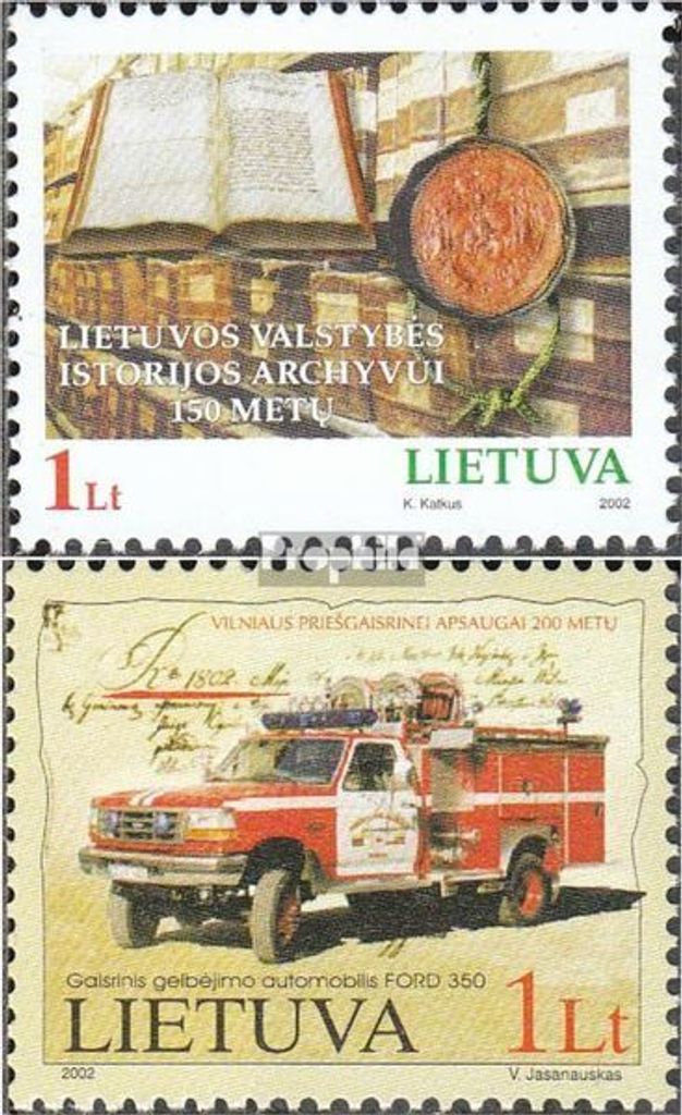 Briefmarken Litauen 2002 Mi 789,793 (kompl.Ausg.) postfrisch Archiv