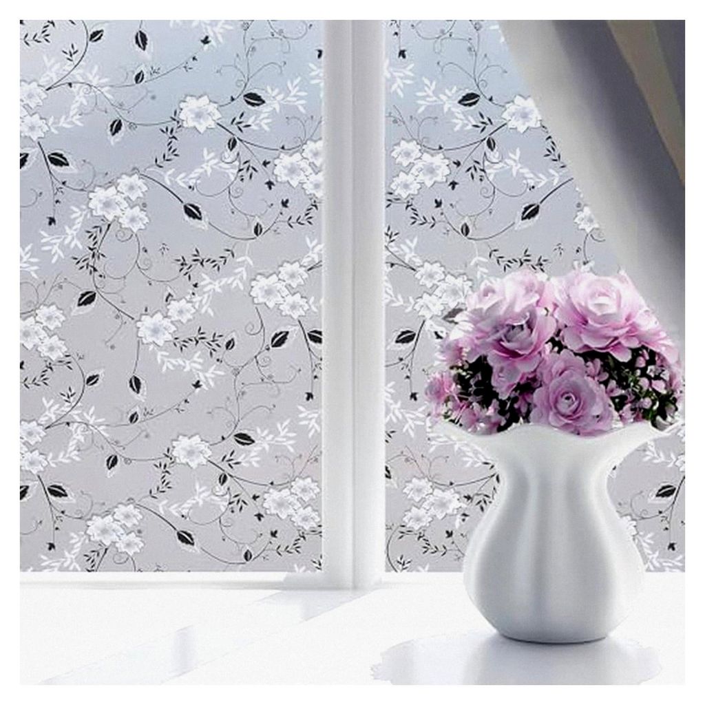 Fenster Sichtschutzfolie, 45 x 300 cm mit Schaber und Sprühgerät, Dekofolie für Badezimmer, Balkon, Schlafzimmer und Büro