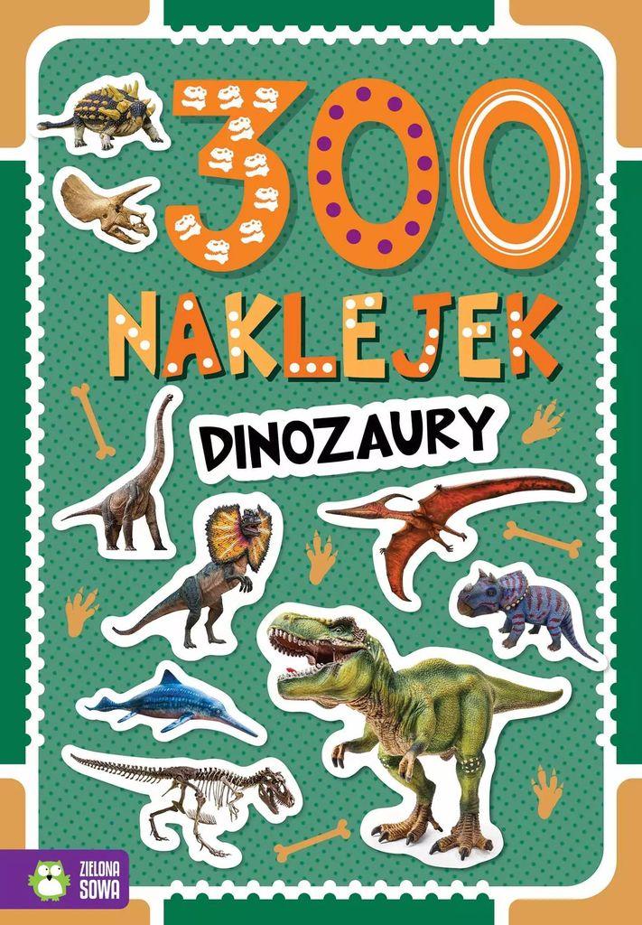 300 Aufkleber. Dinosaurier Taschenbuch Green Owl Buch