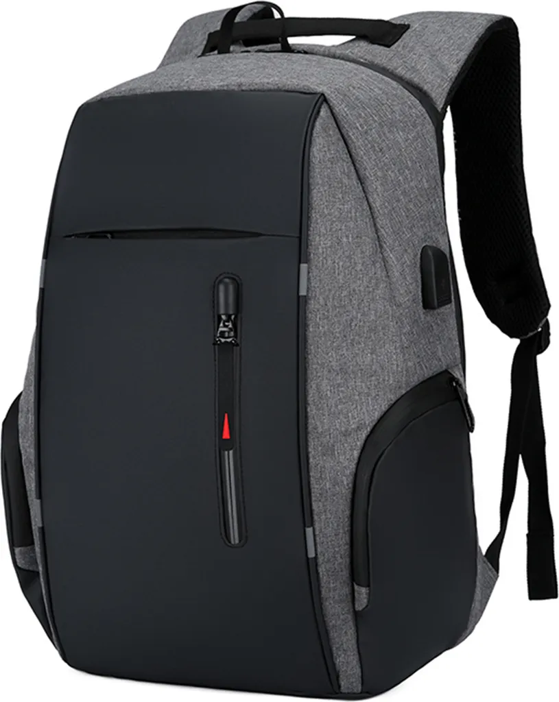 Sac à dos informatique 17" étanche gris avec port de charge USB