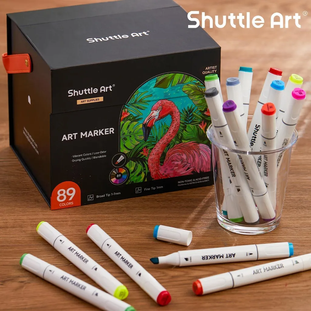 Set de 88 Feutres à Alcool Double Pointe pour Illustration et Design