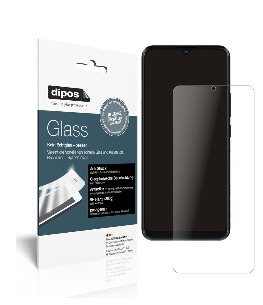 1x Schutzfolie für ZTE Blade V2021 5G matt - Anti-Shock 9H Folie dipos Glass Kunststoffglas
