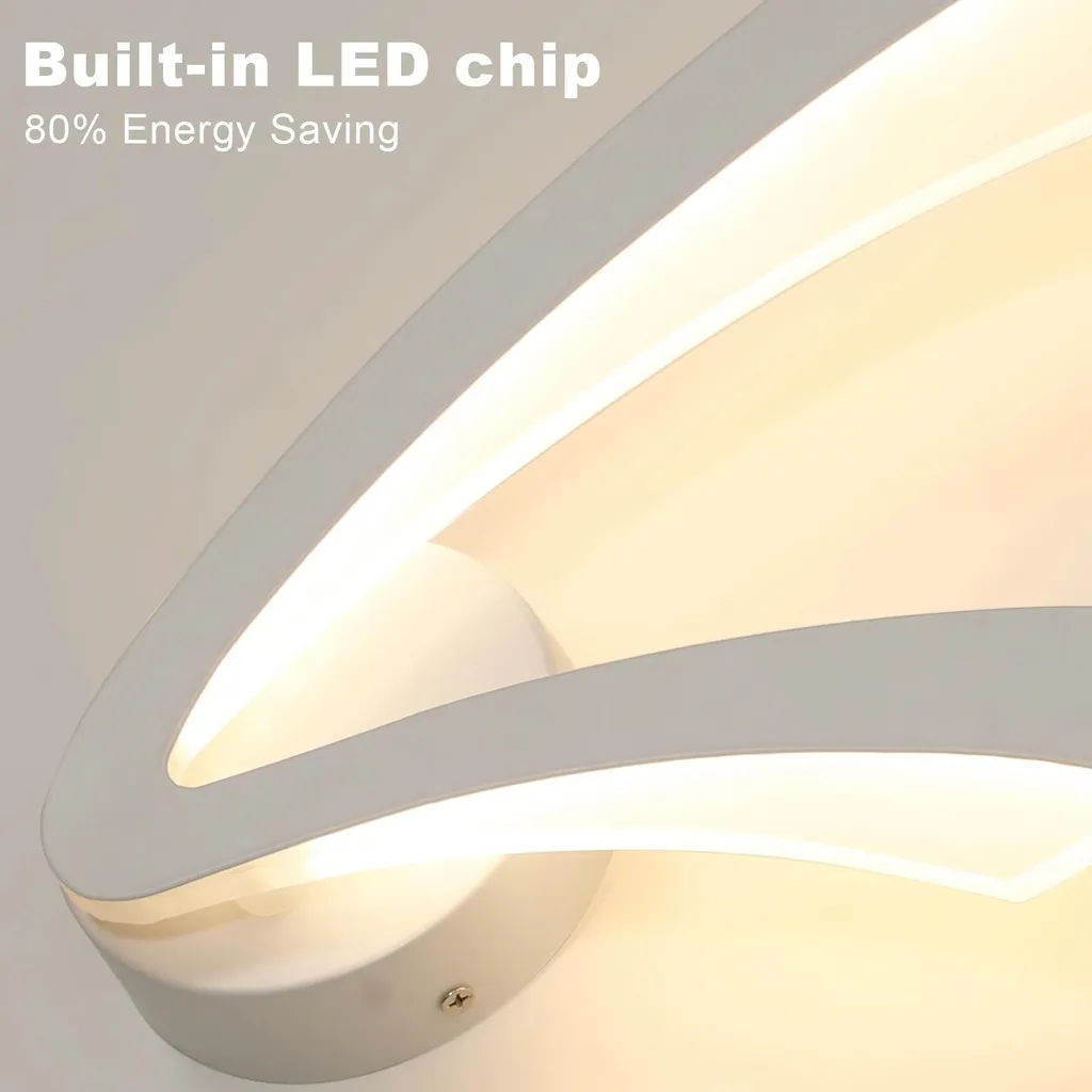 Applique murale LED 12W anti-éblouissement en V pour couloir sombre 3000K