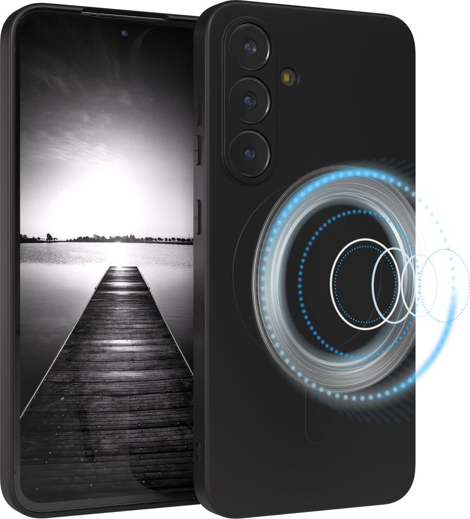 EAZY CASE - Silikonhülle magnetisch für Samsung Galaxy S25 FE, Hülle Silikon, weich stoßfeste Magnet Handyhülle, Schutzhülle mit Kameraschutz...