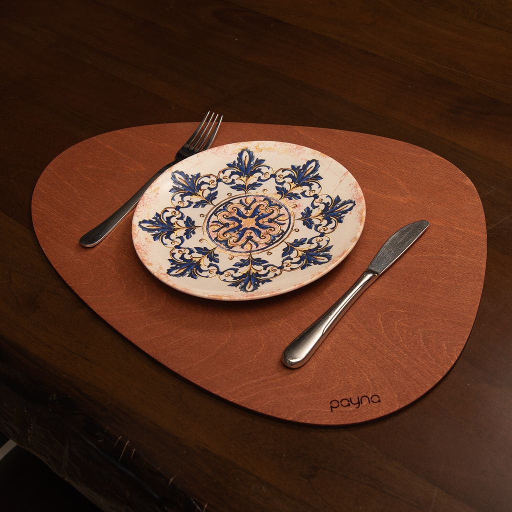 Hermia Concept, Pear - Rose, Holz-Tischmatten-Set (6-teilig), 100 % HOLZ, Rose, 33 x 45 cm