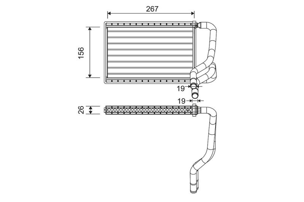 VALEO 811568 Wärmetauscher Innenraumheizung Kühler für KIA Produktbild 