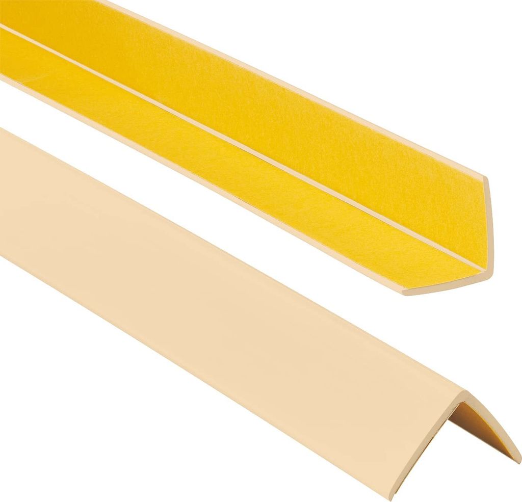 ProfiPVC Winkelprofil Selbstklebend Kunststoffwinkel aus PVC-Gummi, elastischer Kantenschutz, Eckschutzprofil, einfache Montage -30x30mm 0,70 m, C...
