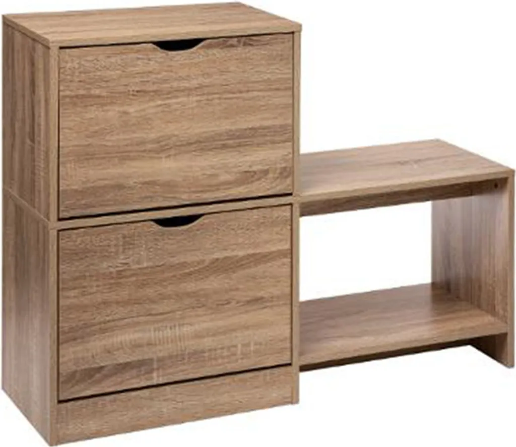 Eazy Living Armoire à chaussures Gaby en Bois - Rangement 3 Portes
