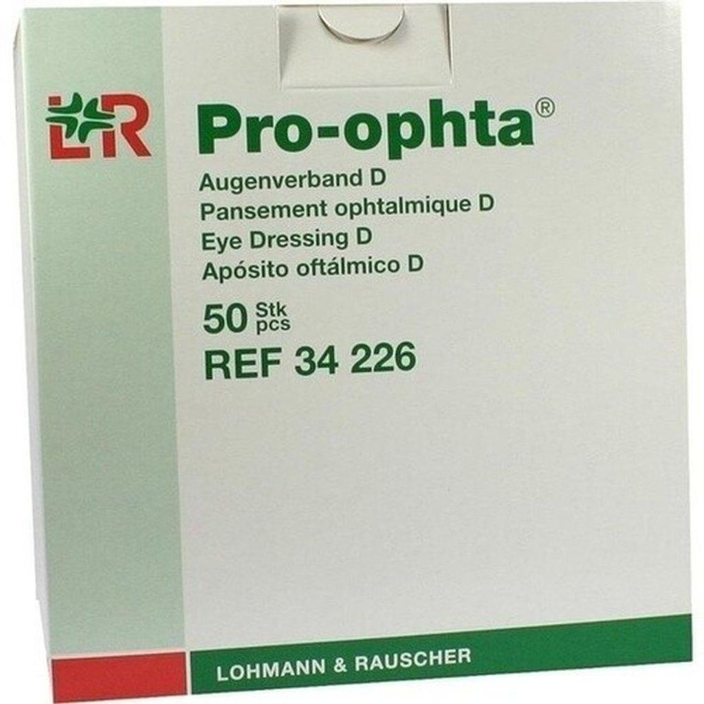 Pro Ophta oogverbanden, type D, 50 stuks Productafbeelding 