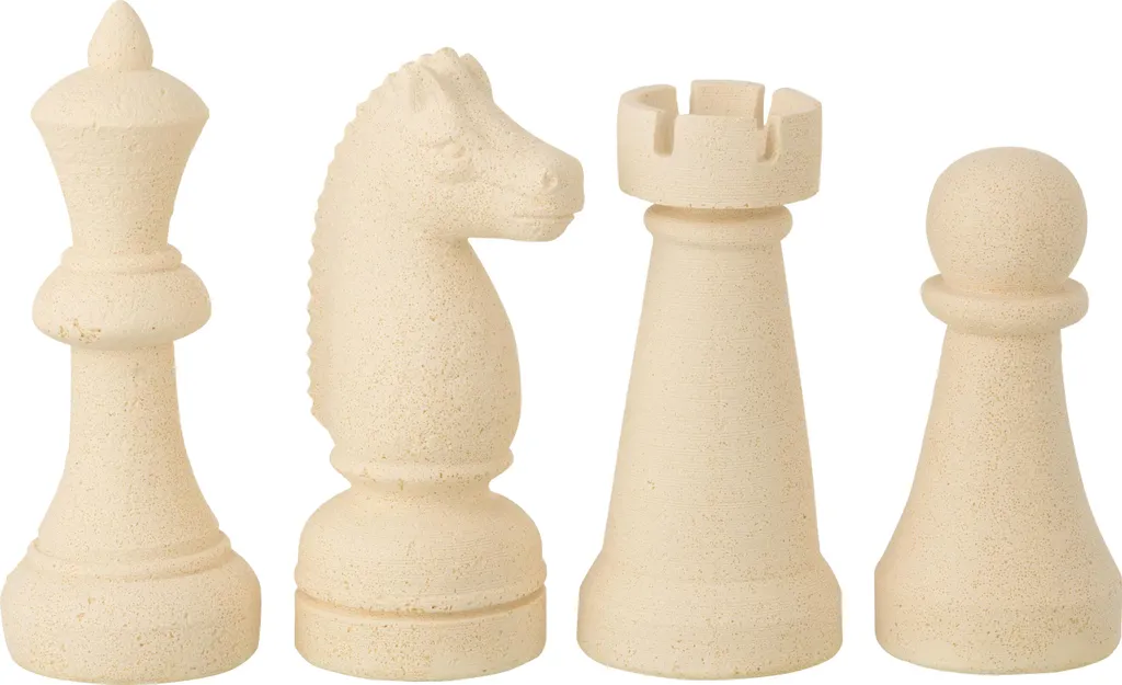J-Line Pièce d'Échecs Géante en Polyrésine Beige - Modèle Assorti 4