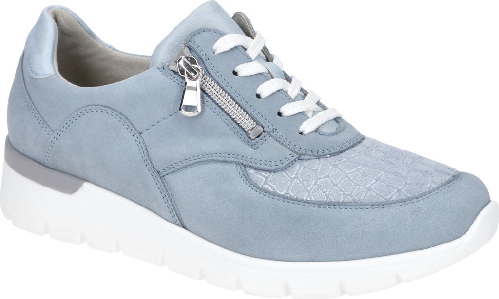 Waldläufer K Damenschuhe - bequeme Schnür- Halbschuhe blau Freizeit NEU