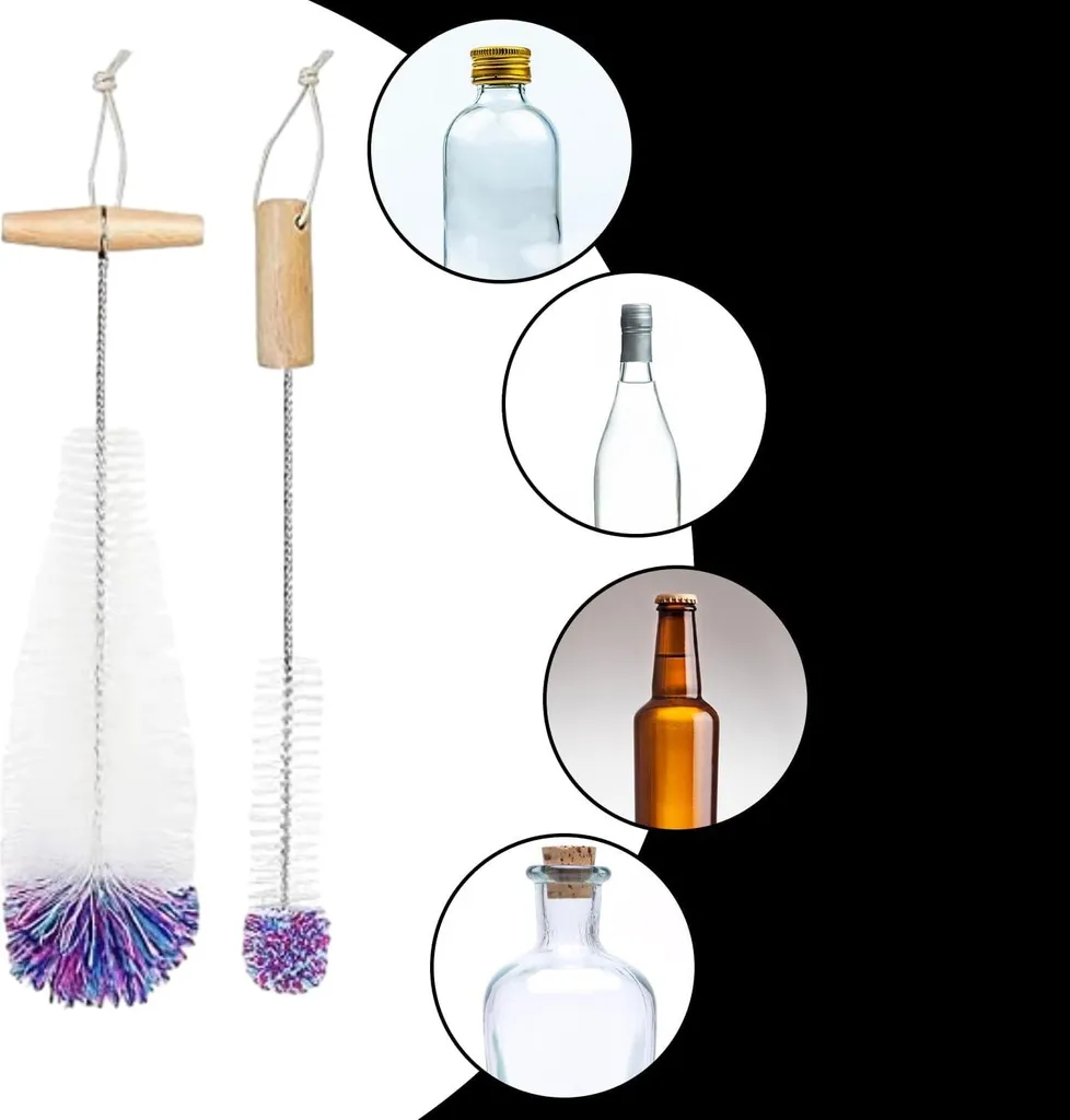 Set de brosses de ménage multi-usages à poils doux et anti-rayures