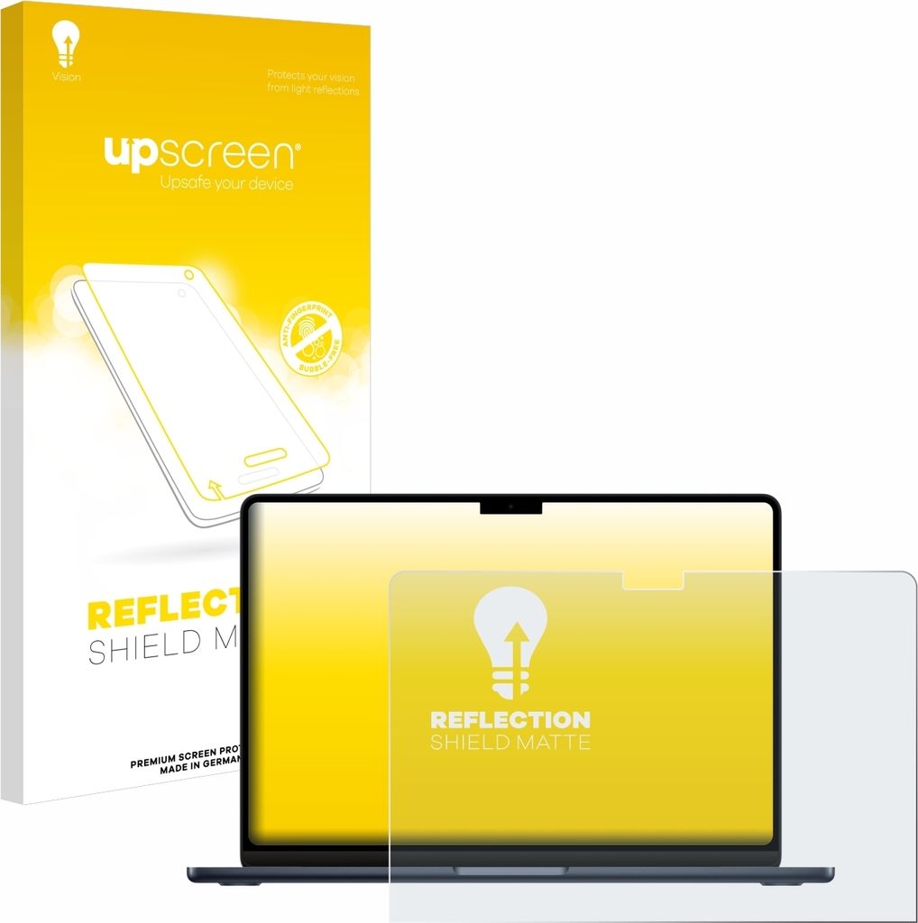 upscreen Schutzfolie für Apple MacBook Air 13" M3 2024 / M2 2022 Displayschutz Displayschutzfolie Folie Matt Entspiegelungsfolie