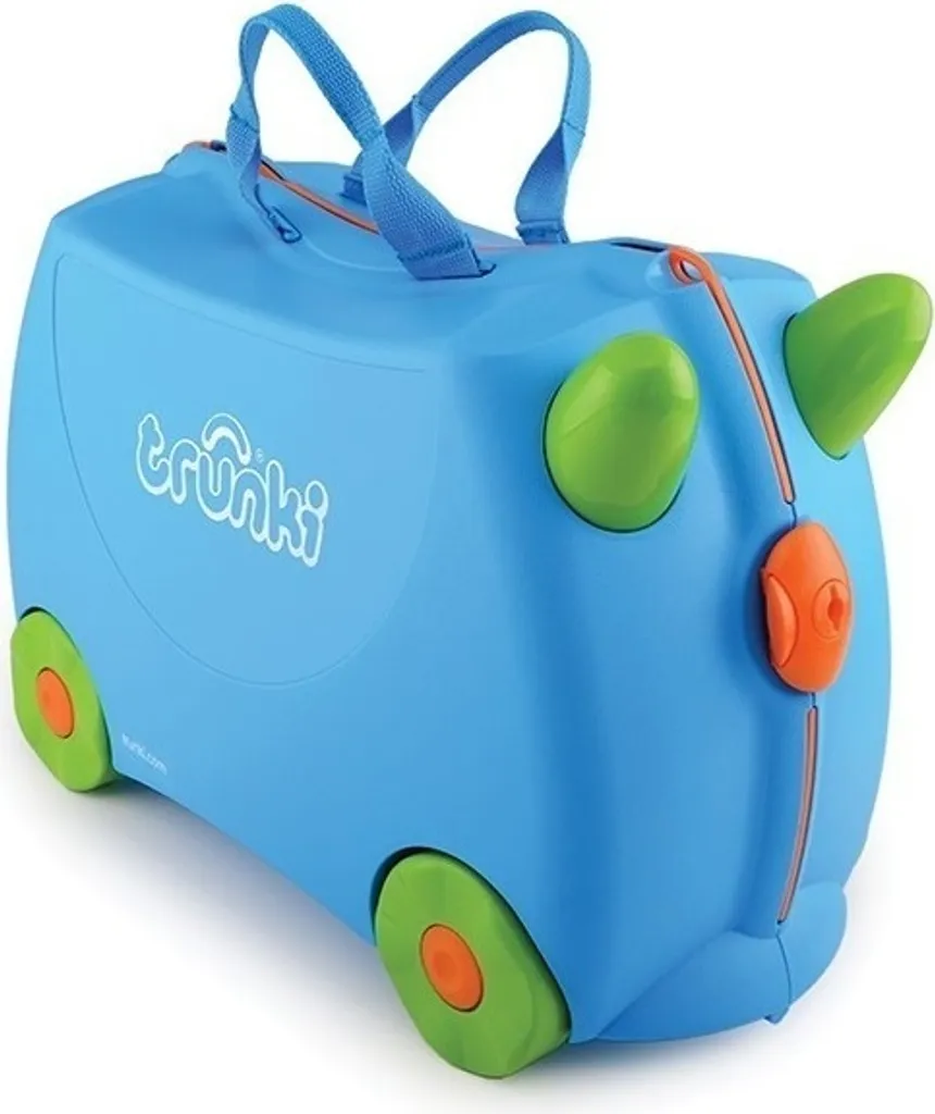 In Viaggio con i Bimbi: Recensione Valigia Trunki Terrance Blu Cavalcabile