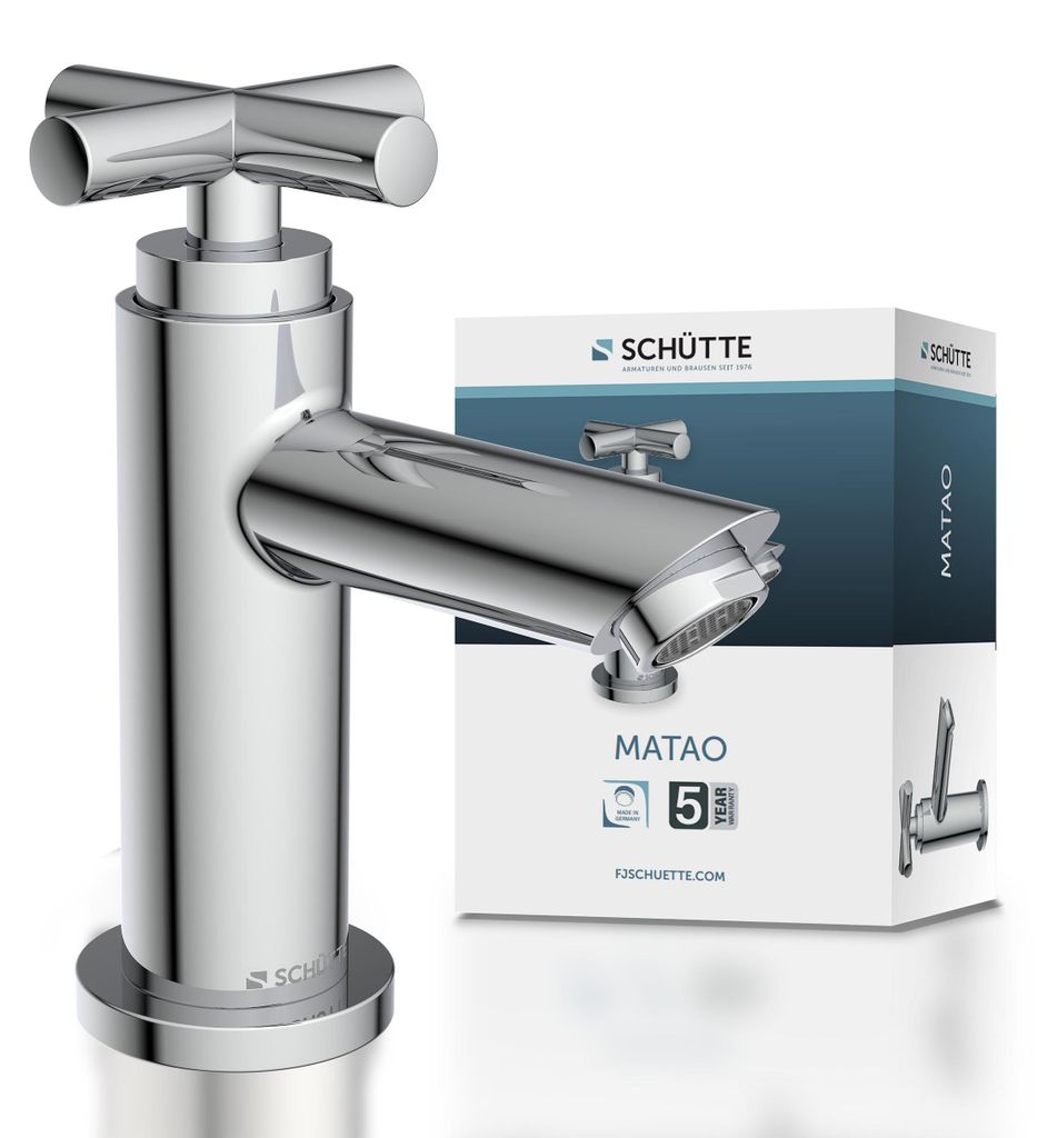 Schütte Kaltwasserhahn MATAO, Wasserhahn Kaltwasser Chrom Produktbild 