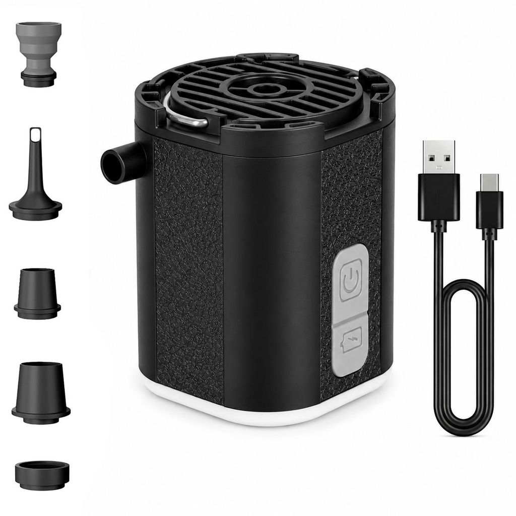 Elektrische Mini Luftpumpe mit Akku, tragbare Aufblas- und Produktbild 