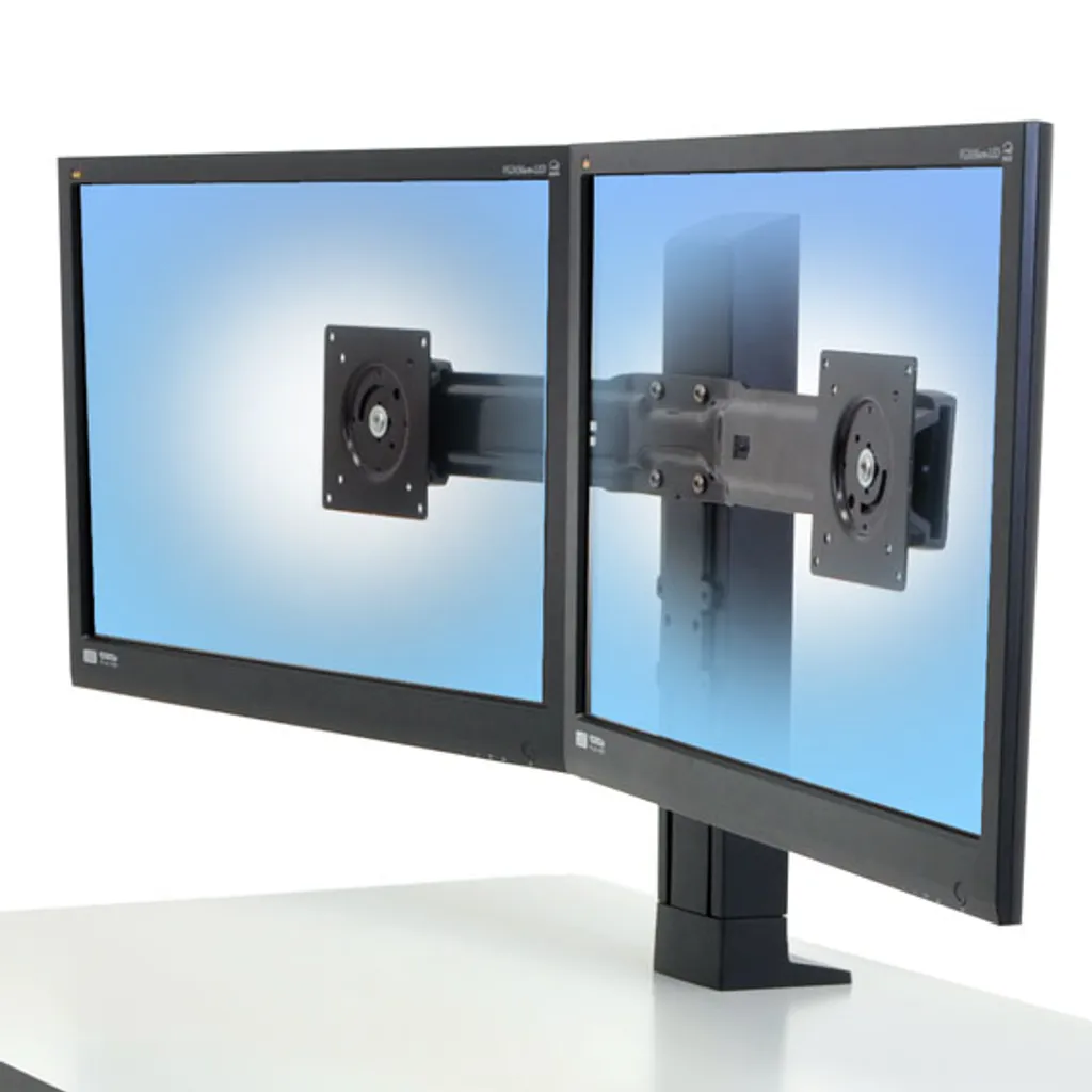 Kit double moniteur noir Ergotron WorkFit avec inclinaison ajustable