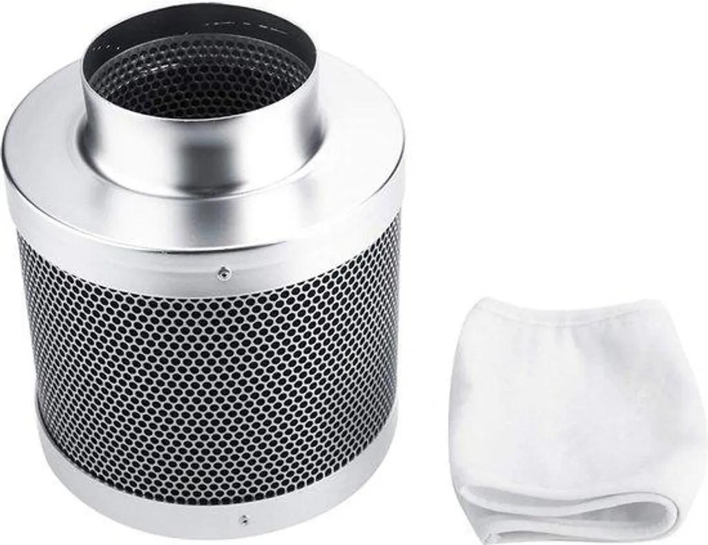 Filtre à charbon actif 200 mm en acier inoxydable pour ventilation pro