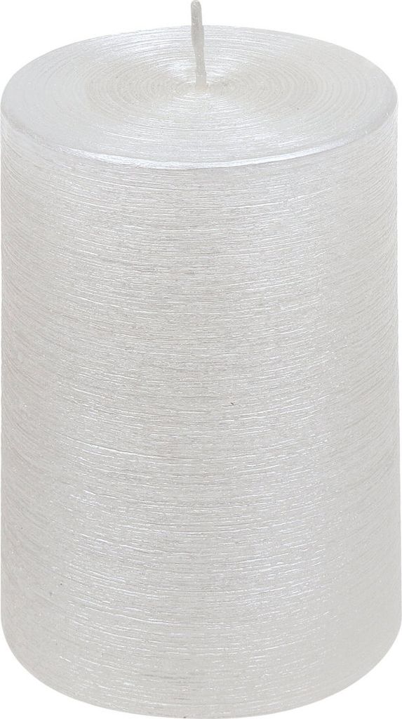 Weihnachtskerzen Stumpenkerze "Glory" Weiß 100/68 mm Produktbild 