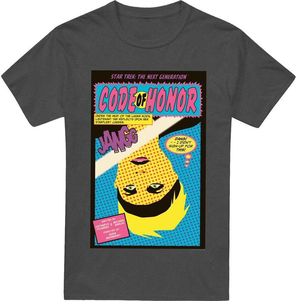 Star Trek - "The Next Generation Season 1 Episode 4" T-Shirt für Herren/Damen Uni TV17779 (XXL) (Holzkohle)