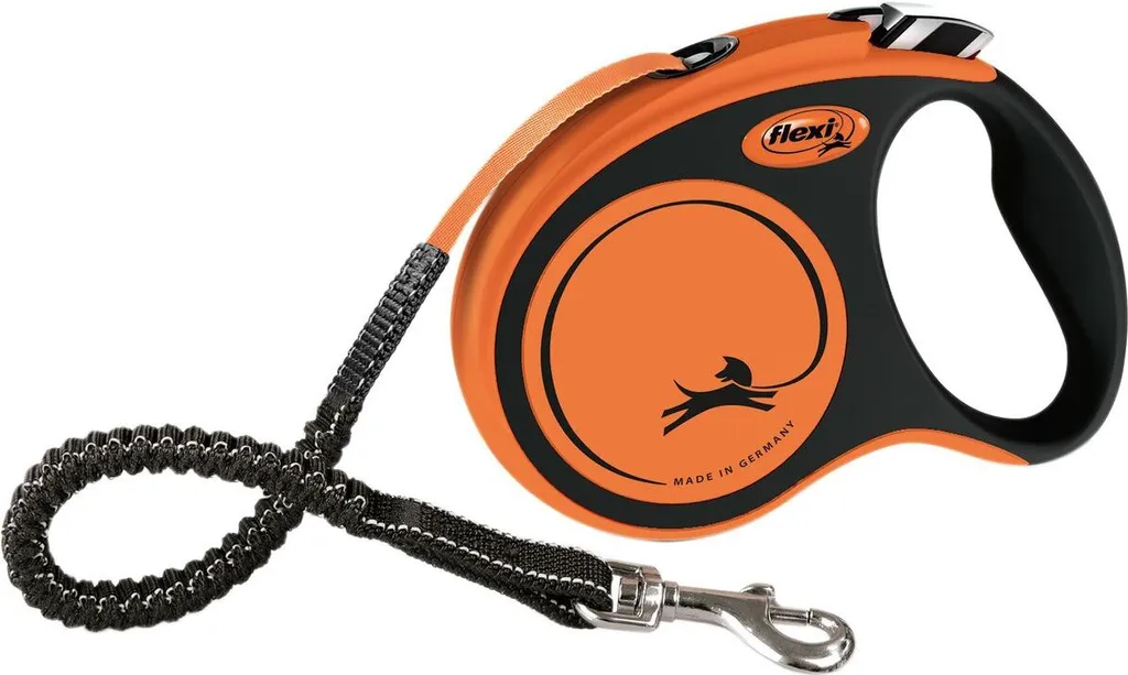 Flexi XTREME 5m Nero/Arancio | Guinzaglio Avvolgibile Ultra Resistente