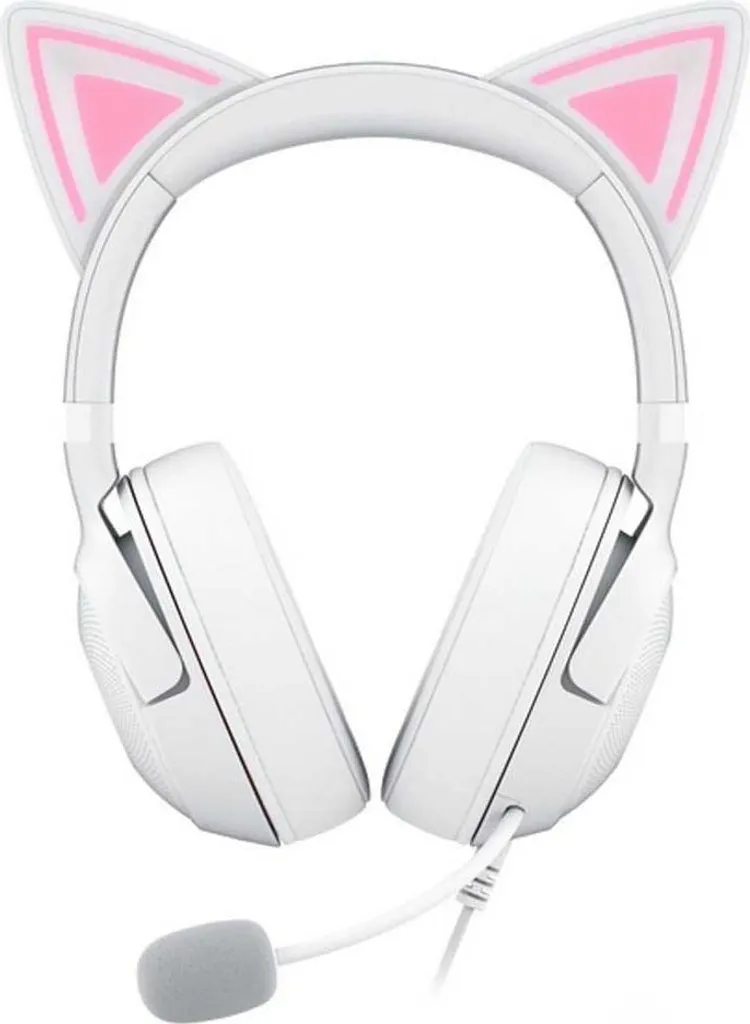 Casque Razer Kraken Kitty V2 Blanc : Fini les Bruits de Fond en Streaming