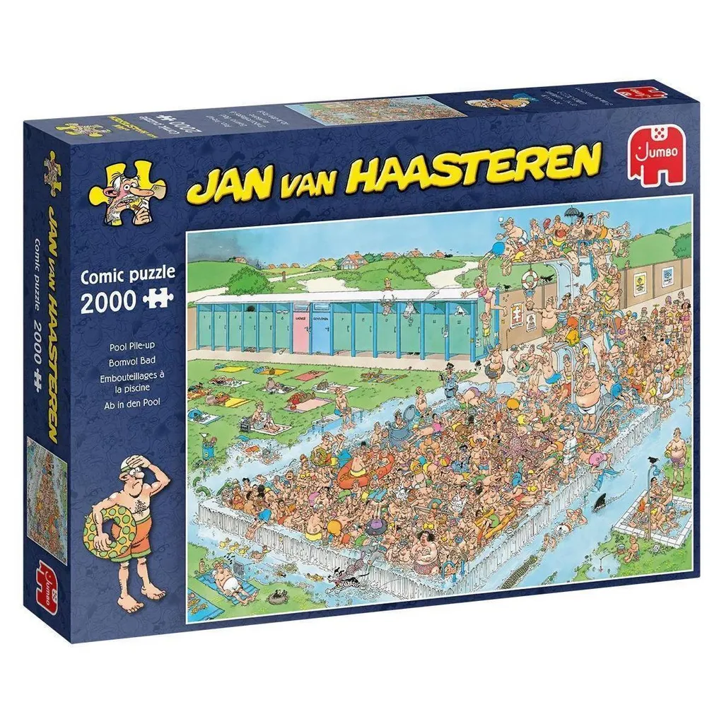 Jan van Haasteren Pile-Up 2000 pièces Puzzle Jumbo 20040 - Ab in den Pool