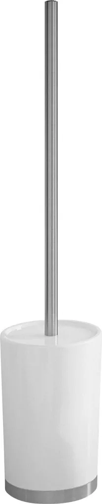 Portascopino WC Moderno Lilly Bianco | Ceramica e Acciaio Inox