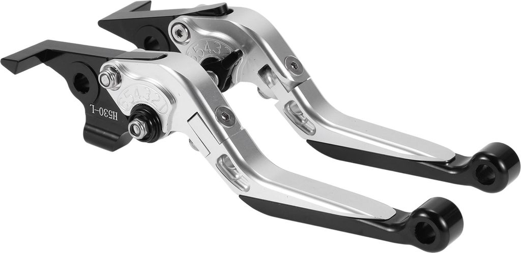 Kurze Lange Brems- und Kupplungshebel für Yamaha TMAX560 6-fach verstellbare Motorradlenker Bremshebel Aluminiumlegierung Silberton Griff Schwarz ...
