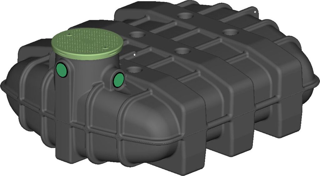 Regenwasser Flachtank 2500 Liter AQUA-FLAT komplett